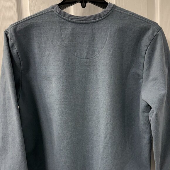 Patagonia Gray Blue Uprisal Crew Flying Fish Trident Logo Sweatshirt Size XL - Picture 6 of 8
